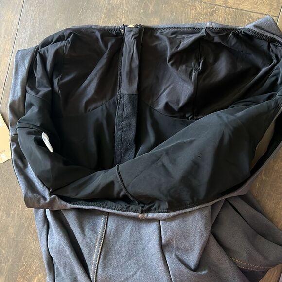 Popilush The Shapewear Jumpsuit Denim Square Neck Tank Top Flare - Picture 11 of 16